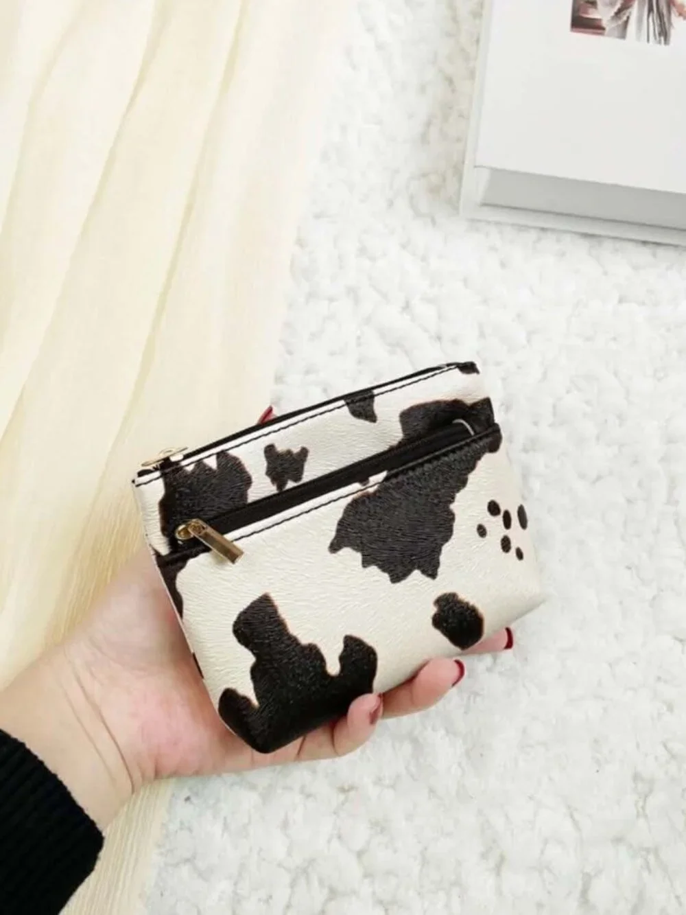 Cow Print Coin Purse Small Bag